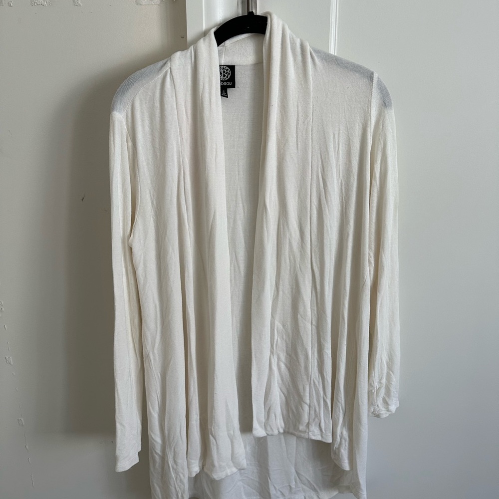 bobeau white cardigan